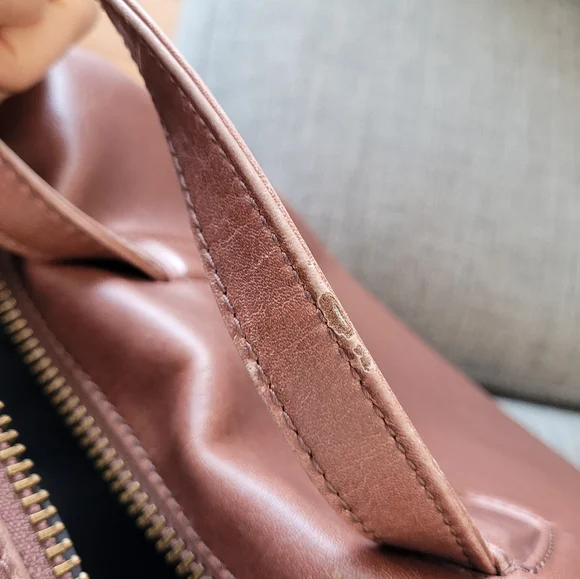 Matt & Nat Vegan Leather Brown Mitsuko Bowling Satchel and Crossbody Bag - Picture 13 of 16